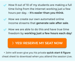 Webinar with a top clickbank seller for a successful home based business